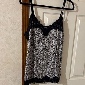Lane Bryant 18/20 Animal Print Cami with Black Lace